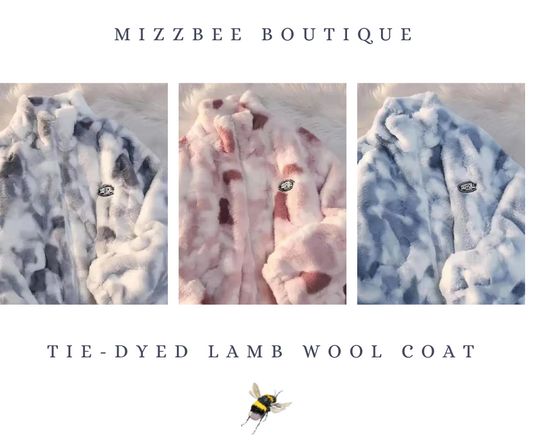 🧥❄️ Tie-Dyed Lamb Wool Coat ❄️🧥
