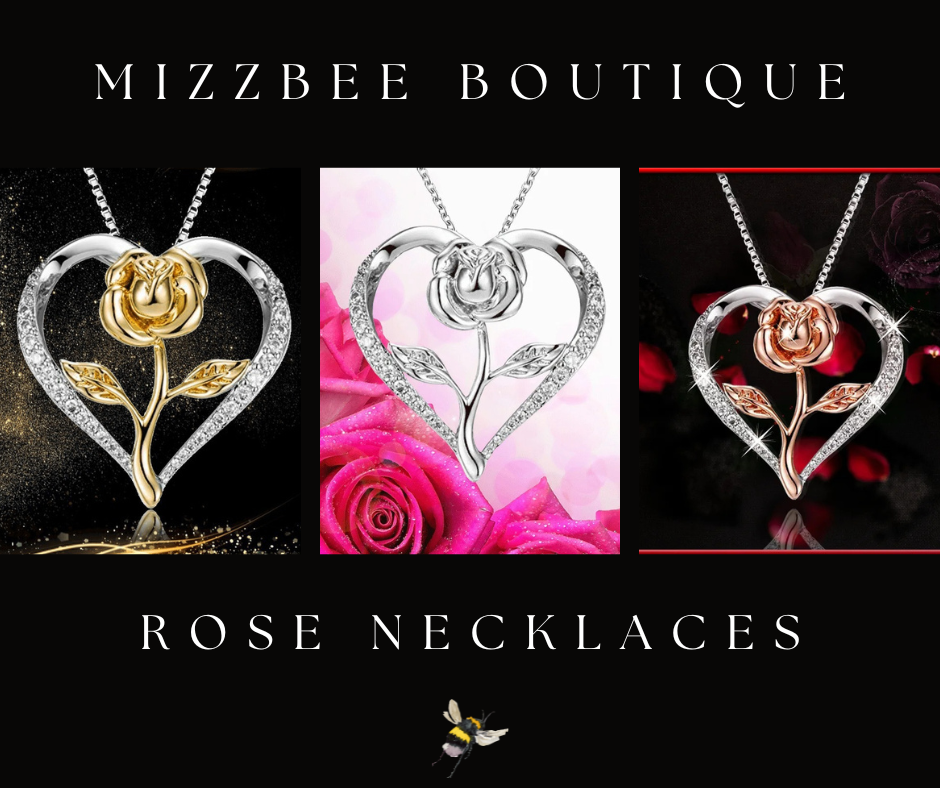 🌹 Diamante Rose Necklaces 🌹