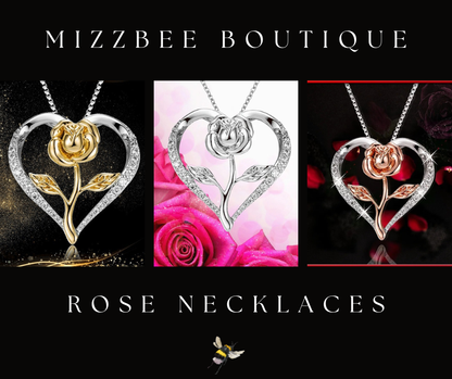 🌹 Diamante Rose Necklaces 🌹