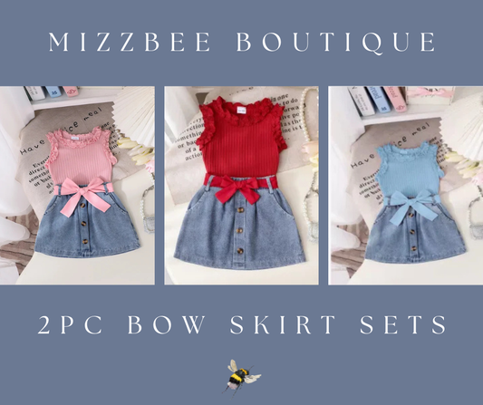 ☀️ 2pc Summer Girls Skirt Set ☀️