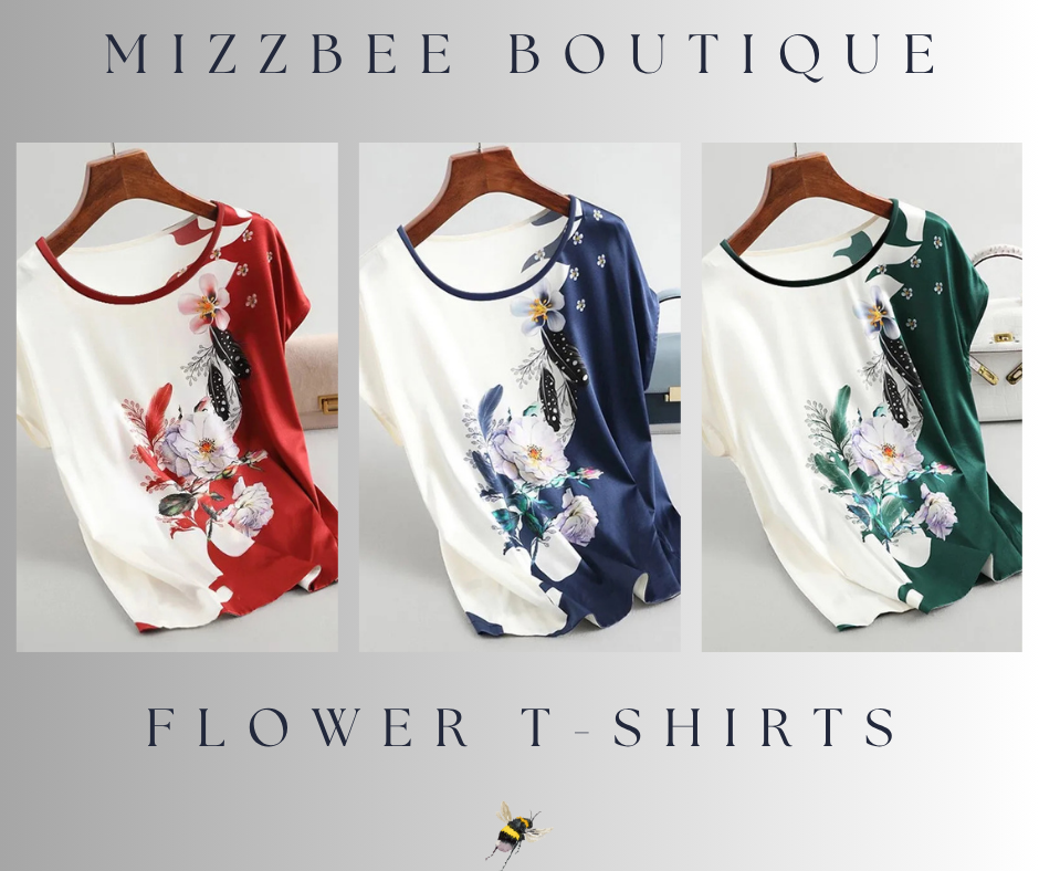 🌿 Simple Style Classic Flower Print T-Shirts 🌿