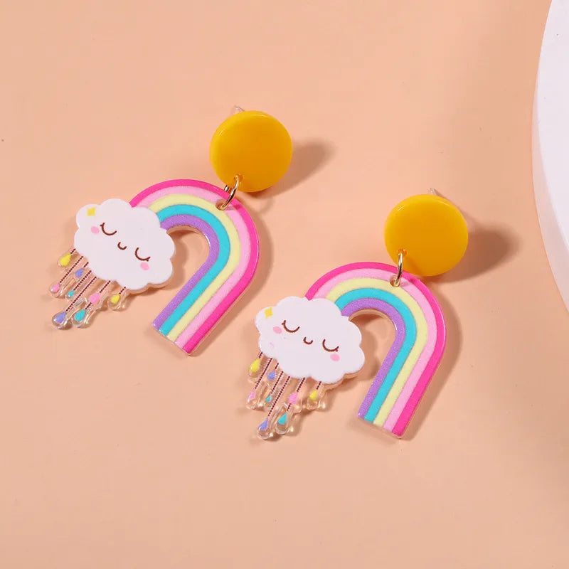 🌈 Cartoon Rainbow Earrings🌈