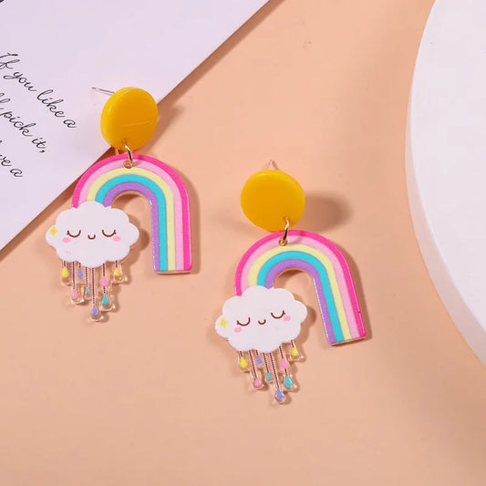 🌈 Cartoon Rainbow Earrings🌈