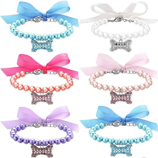 ✨🐾  Pearl Pet Necklace Collar 🐾✨