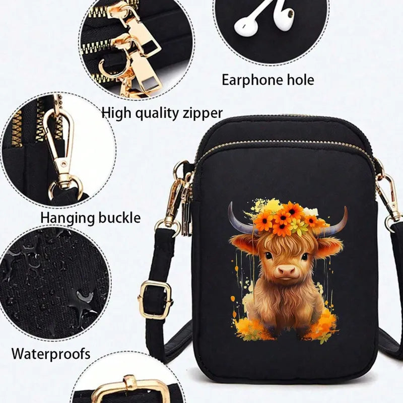 🐮 Highland Cow Mini Crossbody Bag 🐮