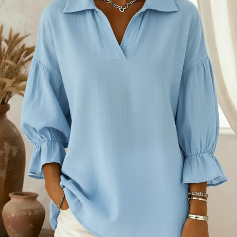 🍂✨ Casual Loose Long-Sleeve Stand Collar Women's Shirt ✨🍂