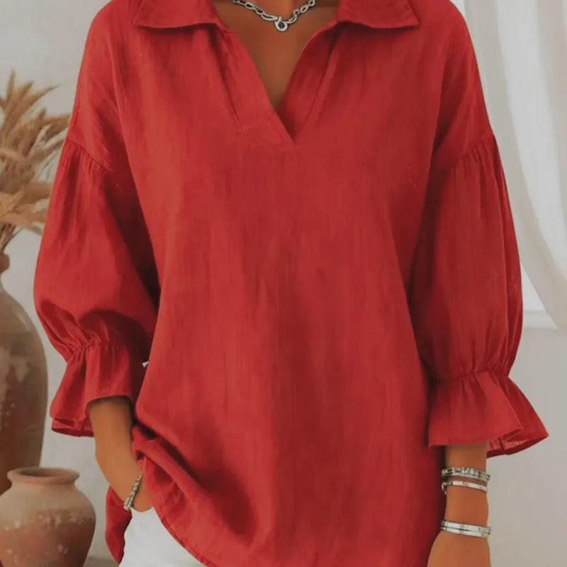 🍂✨ Casual Loose Long-Sleeve Stand Collar Women's Shirt ✨🍂