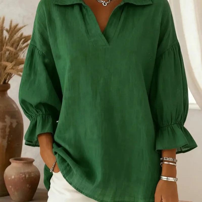 🍂✨ Casual Loose Long-Sleeve Stand Collar Women's Shirt ✨🍂