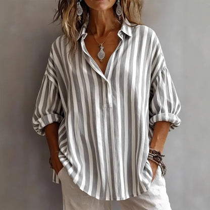 🌸 Casual Stripe Long Sleeve Shirt 🌸