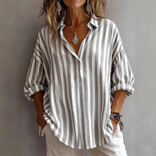 🌸 Casual Stripe Long Sleeve Shirt 🌸