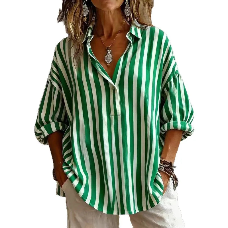 🌸 Casual Stripe Long Sleeve Shirt 🌸