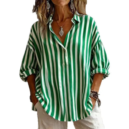 🌸 Casual Stripe Long Sleeve Shirt 🌸
