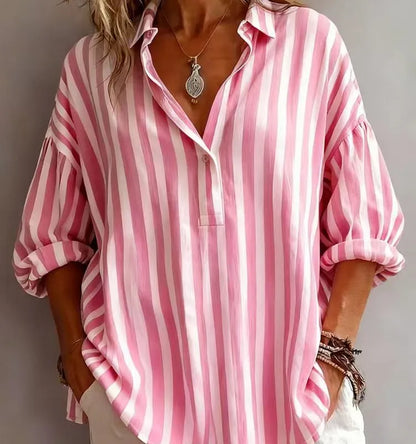 🌸 Casual Stripe Long Sleeve Shirt 🌸