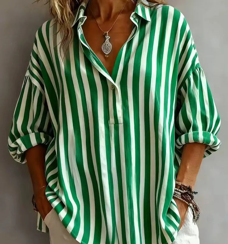 🌸 Casual Stripe Long Sleeve Shirt 🌸
