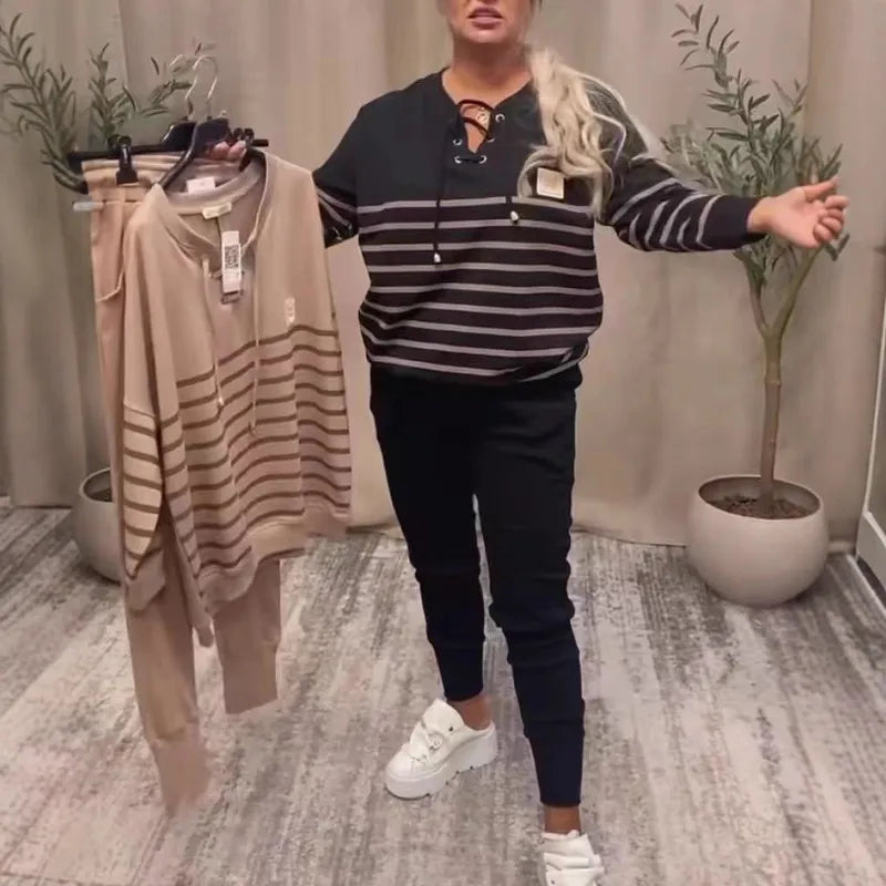 ✨ Casual Striped 2-Piece Lounge Set ✨