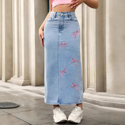 🎀 Casual Summer Bow Tie Denim Skirt 🎀
