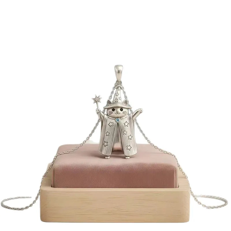 🐱✨ Magic Wizard Cat Pendant Necklace ✨🐱