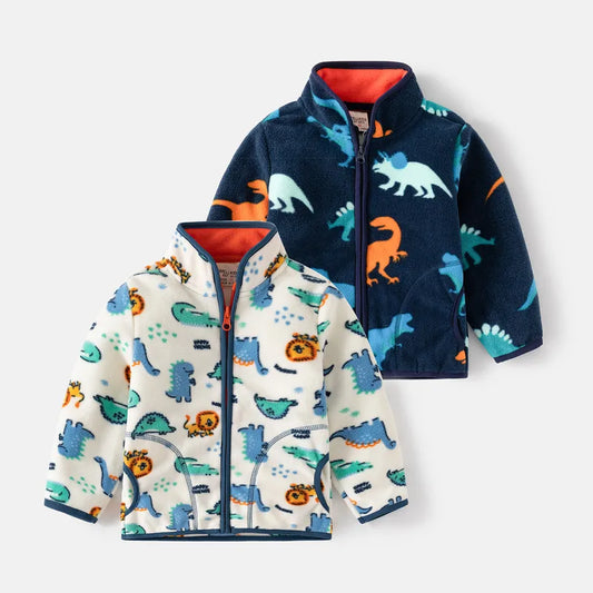 🦖 Dino Print Fleece Jackets 🦖