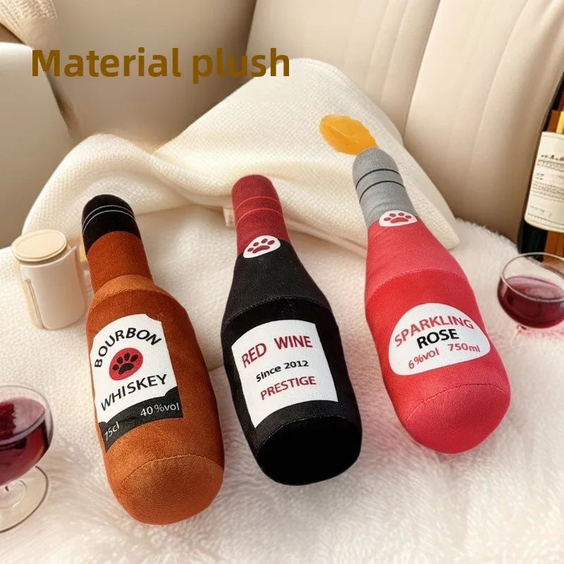 🍾🐕 Alcohol Bottle Themed Plush Pet Toy 🐕🍾