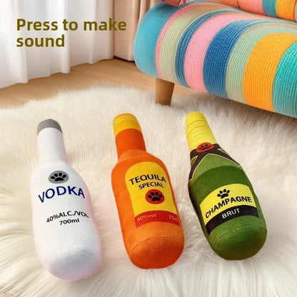 🍾🐕 Alcohol Bottle Themed Plush Pet Toy 🐕🍾