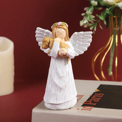 🐶💞 Dog-Hugging Angel  Resin Ornament 💞🐶