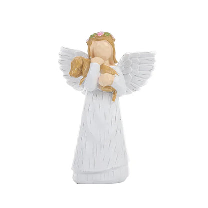 🐶💞 Dog-Hugging Angel  Resin Ornament 💞🐶