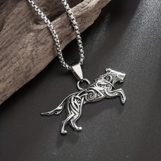 🐺 Men's Vintage Viking Wolf Necklace 🐺