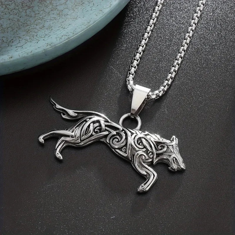 🐺 Men's Vintage Viking Wolf Necklace 🐺
