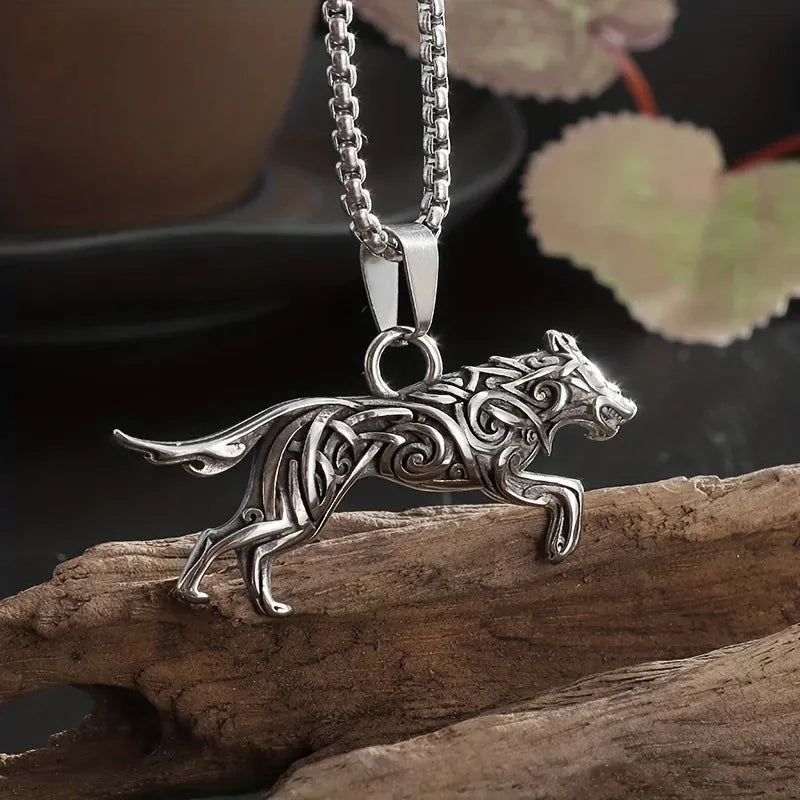 🐺 Men's Vintage Viking Wolf Necklace 🐺