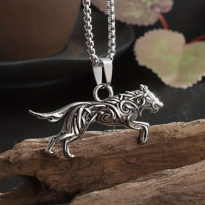 🐺 Men's Vintage Viking Wolf Necklace 🐺