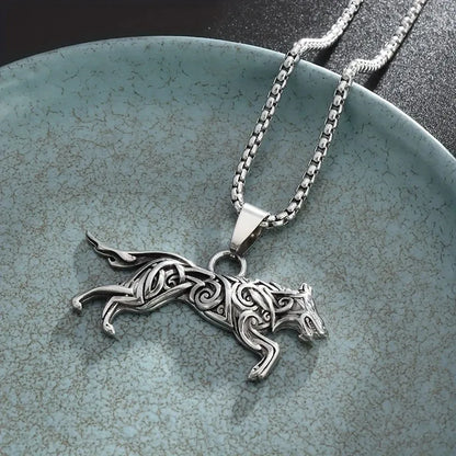 🐺 Men's Vintage Viking Wolf Necklace 🐺