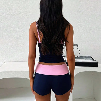 💙 Navy & Pink Co-Ord Shorts Set 💙