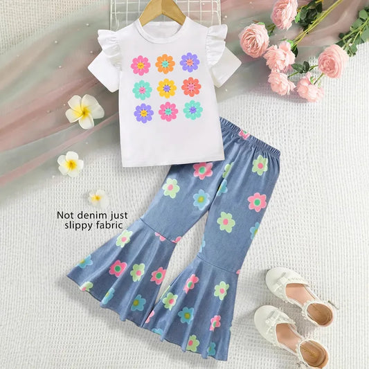 🌸☀️ Colourful Flower Summer Outfit Set ☀️🌸