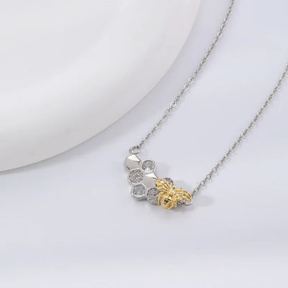 🐝 Horizontal Honeycomb Bee Necklace 🐝