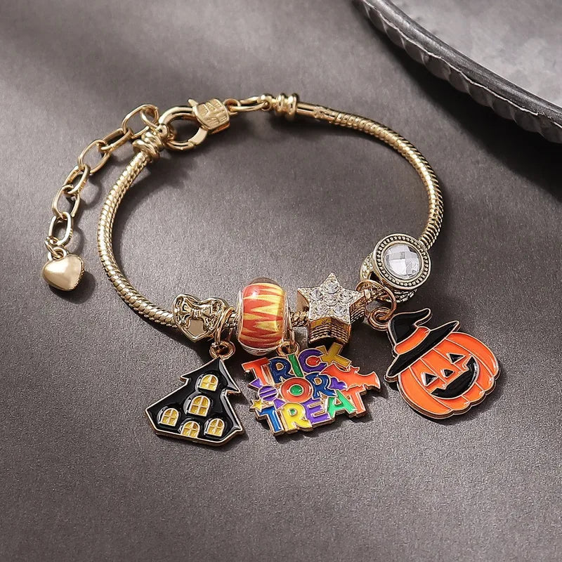 🎃🏚️ Trick or Treat Halloween Charm Bracelet 🏚️🎃