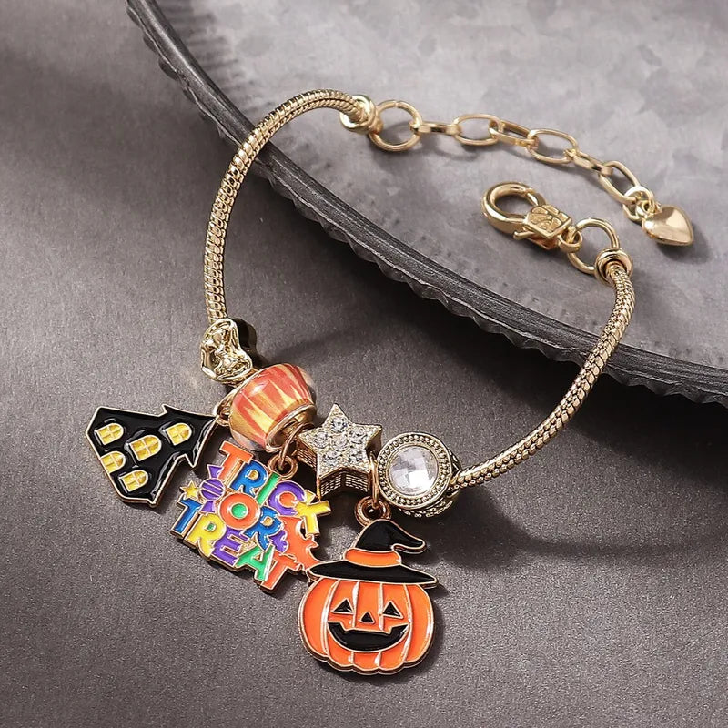 🎃🏚️ Trick or Treat Halloween Charm Bracelet 🏚️🎃