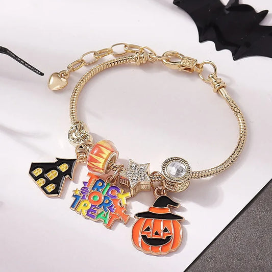 🎃🏚️ Trick or Treat Halloween Charm Bracelet 🏚️🎃