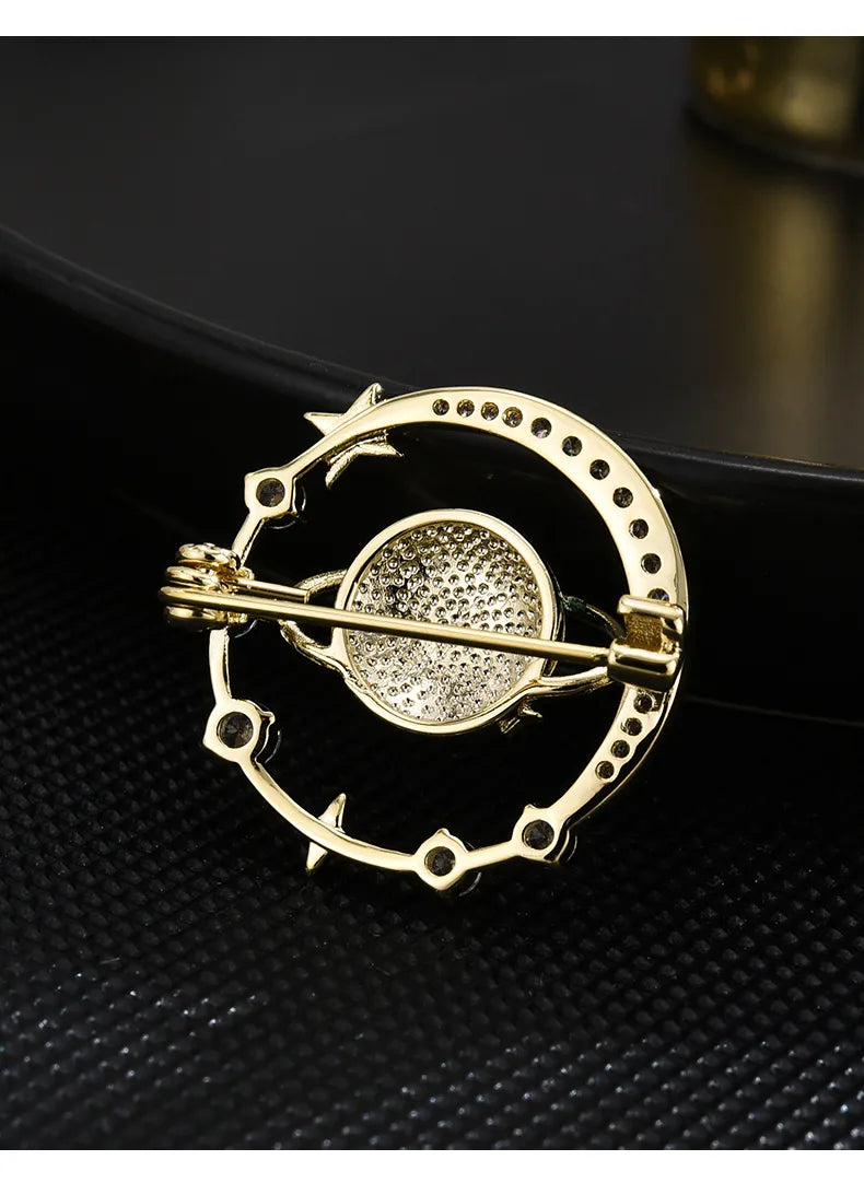 🌌 Starry Sky & Planet Brooch 🌌