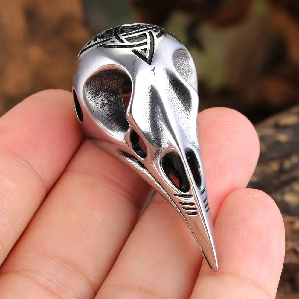 ☠️⚔️ Vintage Viking Crowbill Skull Pendant ⚔️☠️