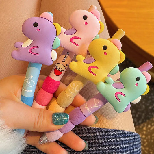 🦖 4pc 3D Cute Dino Push Pens + 10pc Refill Kit 🦖