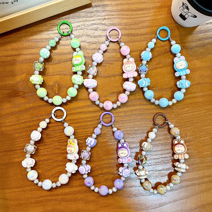 🎀✨ Cute Cartoon Phone Chain Beaded Keychains ✨🎀