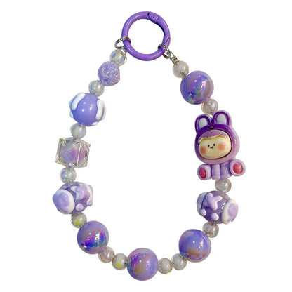 🎀✨ Cute Cartoon Phone Chain Beaded Keychains ✨🎀