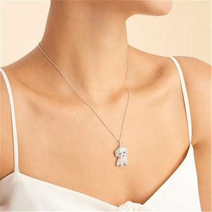 🐶✨ Cute Dog Crystal Pendant Necklace ✨🐶