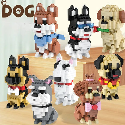 🐶🧩 Cute Mini Blocks Dog Building Toys 🧩🐶