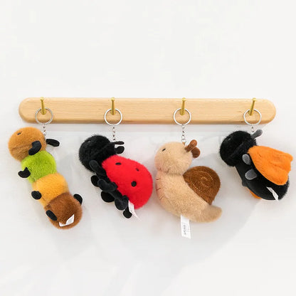 🕷️🐛🐝 Cute Insect Plush Keychain Collection 🐝🐛🕷️