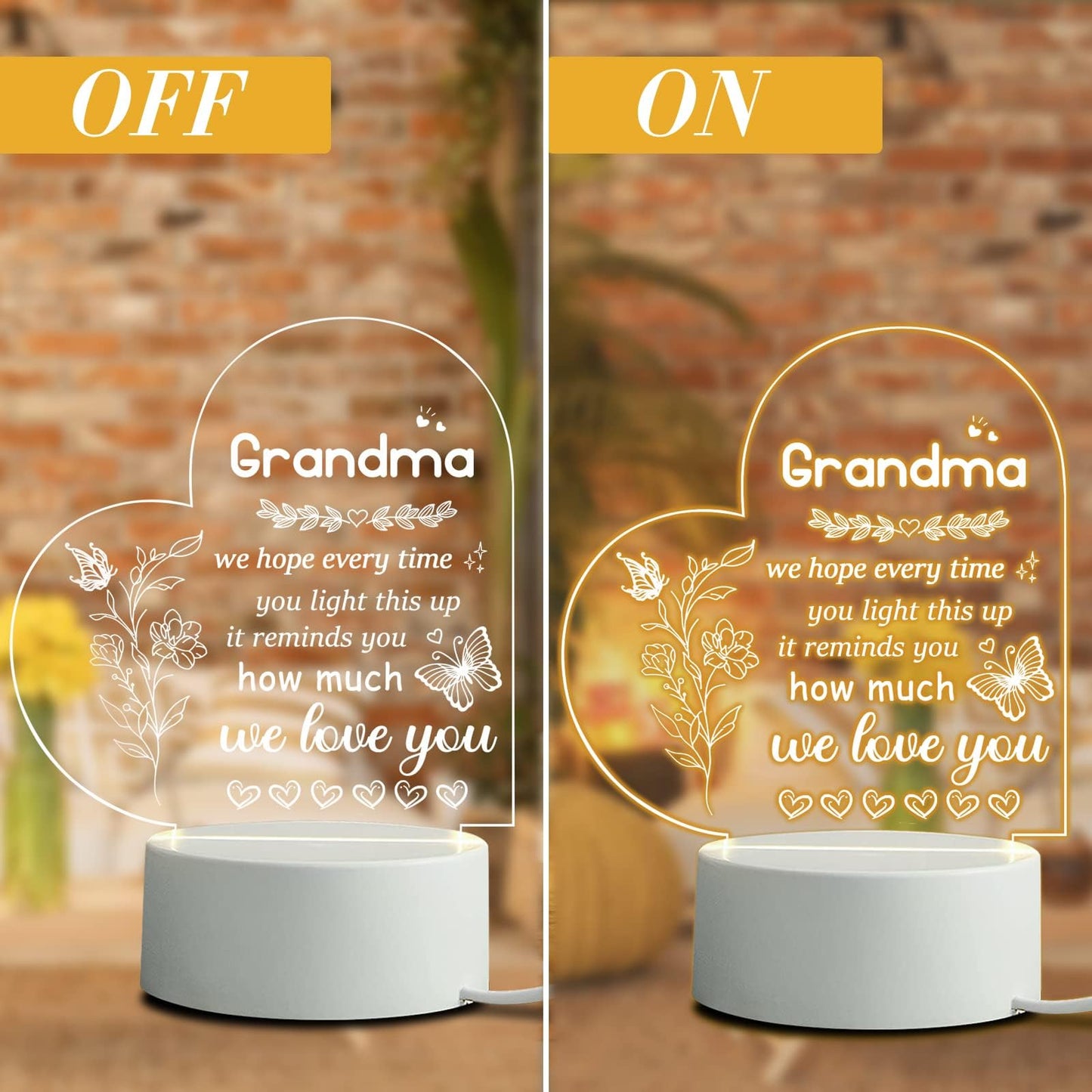 Grandma Heart Light Gift