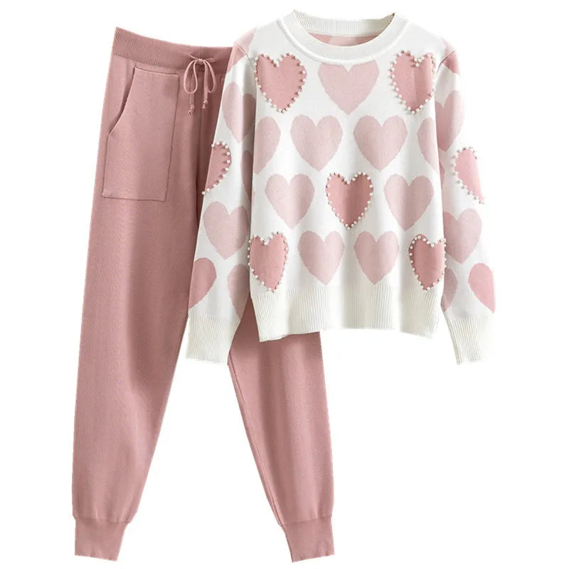 💙💗 Daily Women’s Preppy Heart Co-Ord Set 💗💙