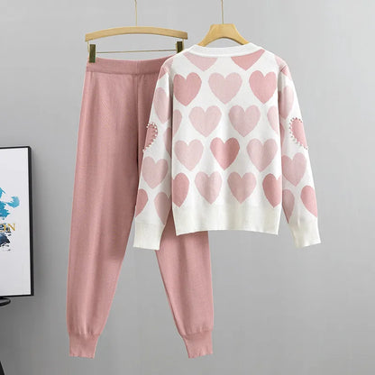 💙💗 Daily Women’s Preppy Heart Co-Ord Set 💗💙