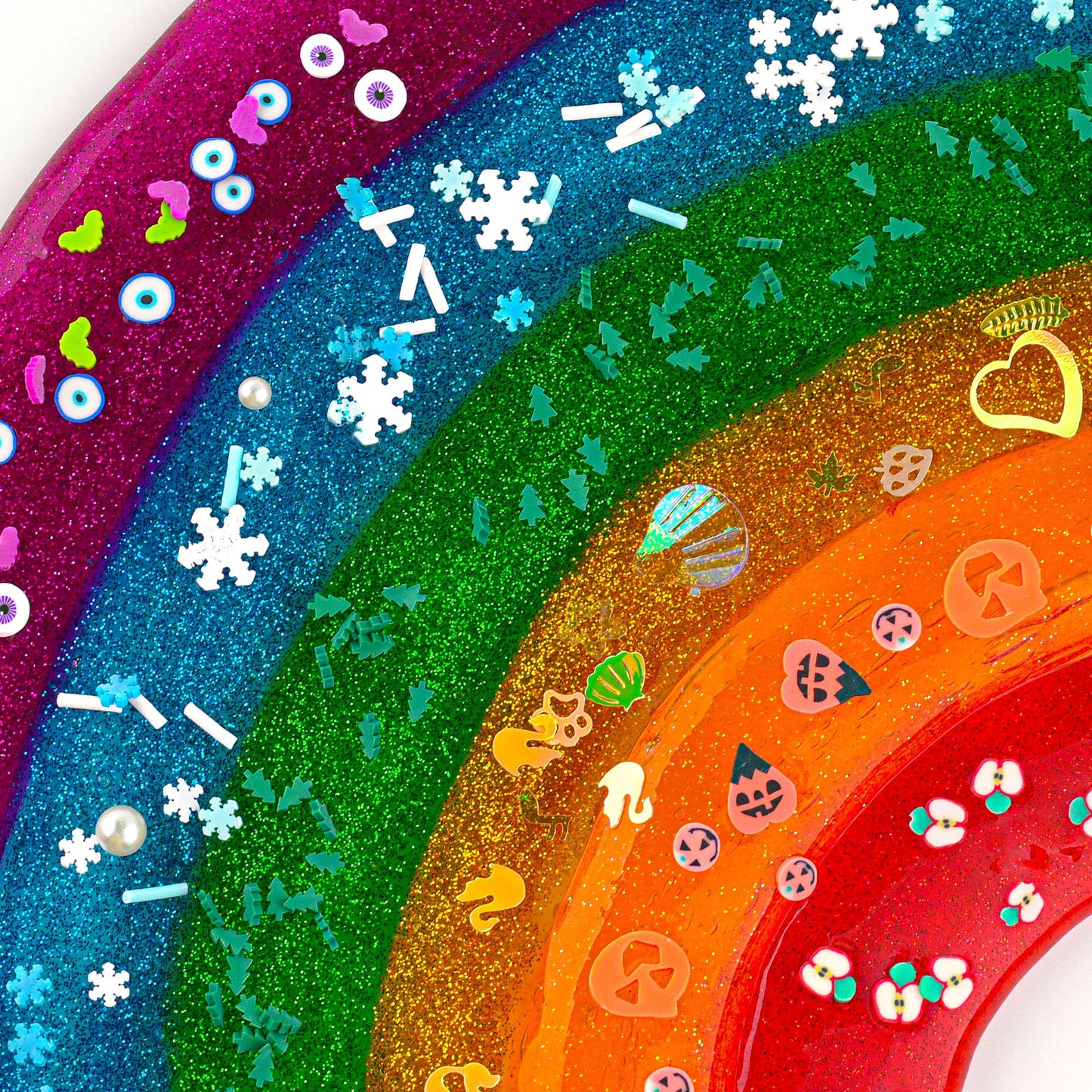 6 Pack Glitter Crunchy Slime Kit with Charms & Add-ins