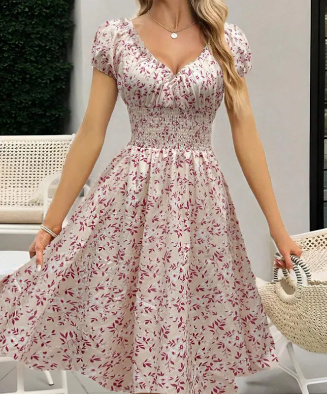 🌸 Ditsy Floral Sleeveless V-Neck Dress 🌸
